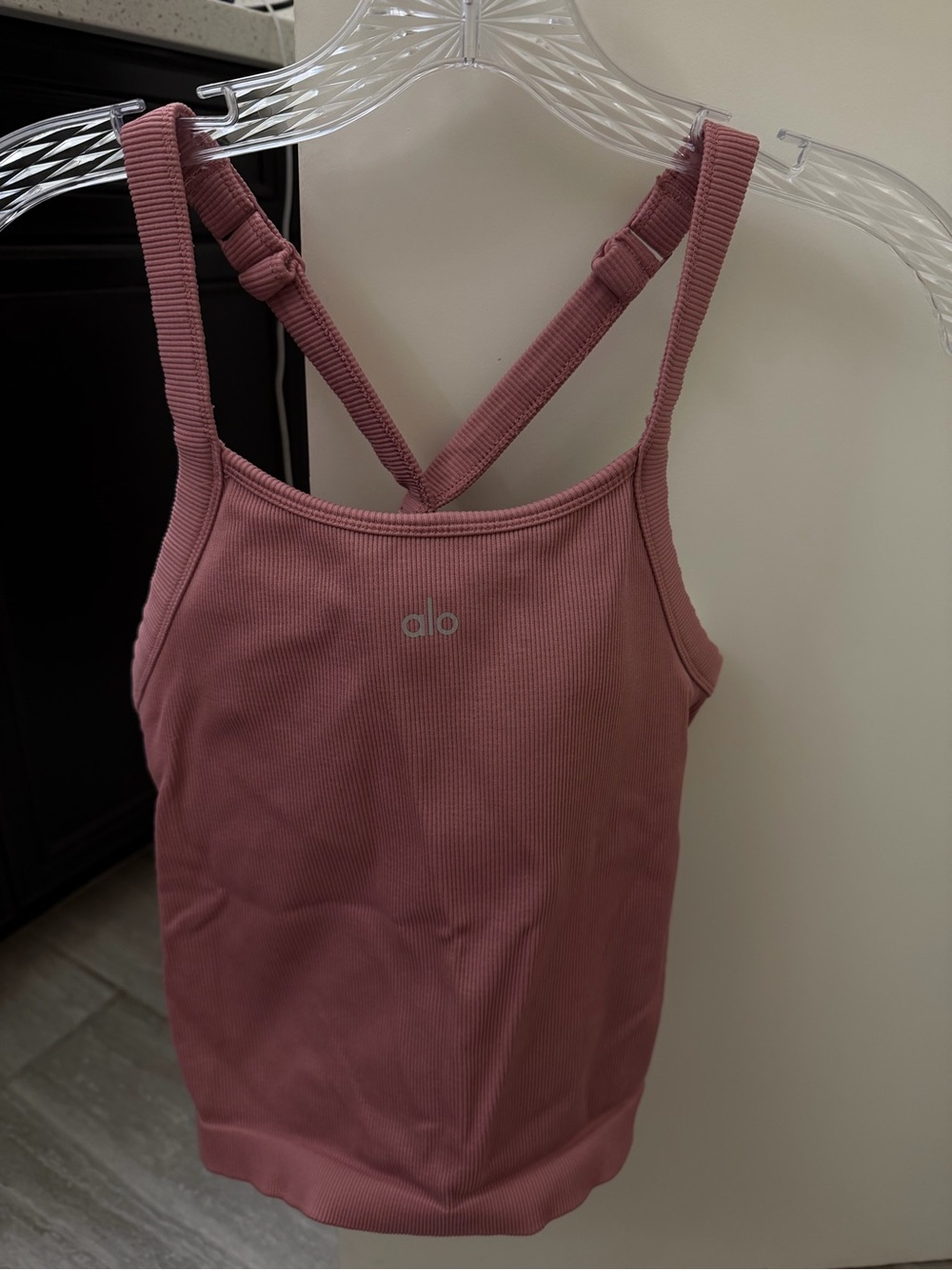 ALO Yoga Ribbed Cami Tank in Dusty Rose